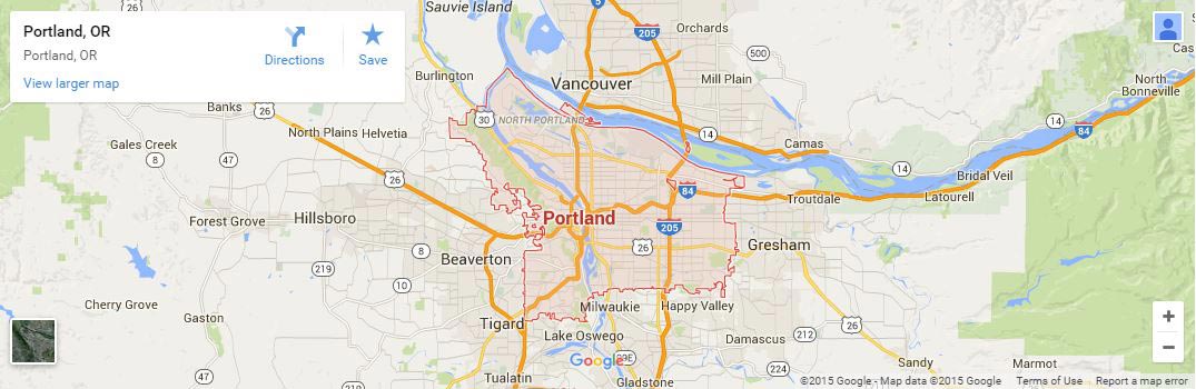 Portland on Google Maps